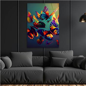 Dikey Sanat Temalı Cam Tablo 368