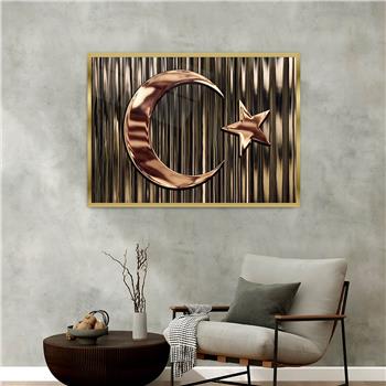 Aluminum-Framed National-Themed Tempered Glass Wall Art 090