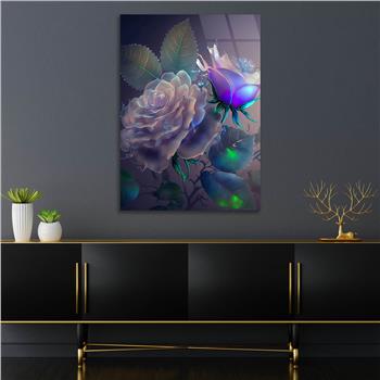 Dikey Sanat Temalı Cam Tablo 435