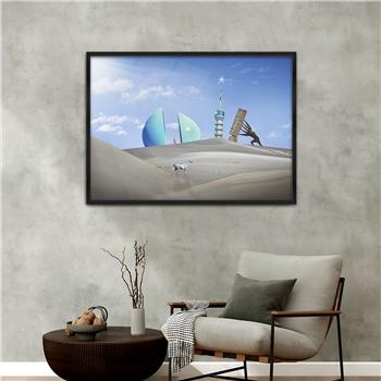 bedrucktes Glas mit Aluminiumrahmen und Kunst Themen 