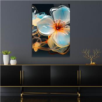 Dikey Sanat Temalı Cam Tablo 352