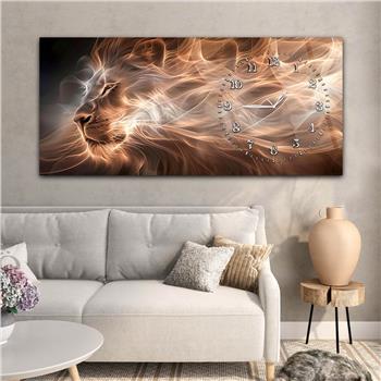 Yatay Saatli Yandan Sanat Temalı Cam Tablo 283