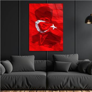 Dikey VatanTemalı Cam Tablo 161