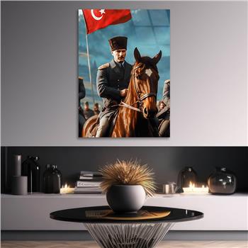 Dikey VatanTemalı Cam Tablo 247