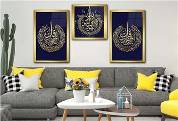 Religion Thematisches 2-teiliges bedrucktes Glas und Uhrenset