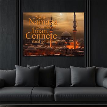 Yatay Dini Temalı Cam Tablo 219
