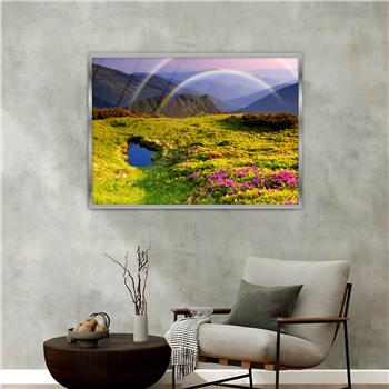 bedrucktes Glas mit Aluminiumrahmen und Natur Themen 