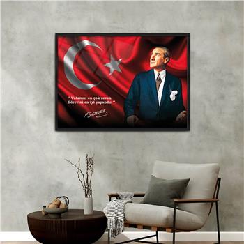 Aluminum-Framed National-Themed Tempered Glass Wall Art 052