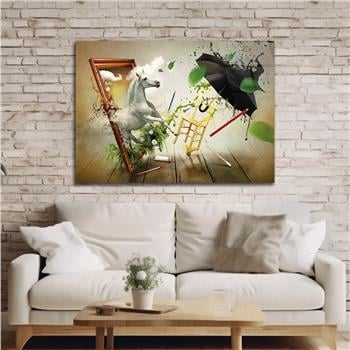 Kunst Thema auf bedrucktem Glas