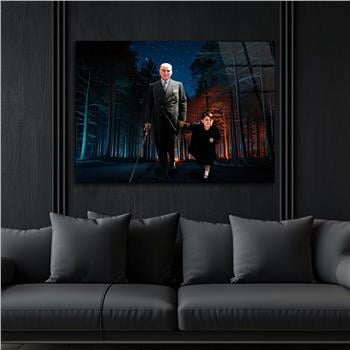 Yatay Vatan Temalı Cam Tablo 152