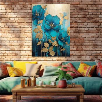 Dikey Sanat Temalı Cam Tablo 316