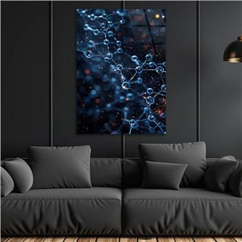 Dikey Sanat Temalı Cam Tablo 551