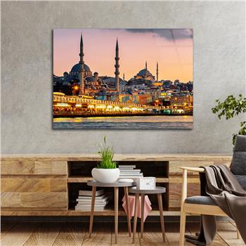 Yatay Dini Temalı Cam Tablo 151