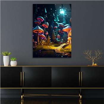 Dikey Sanat Temalı Cam Tablo 547