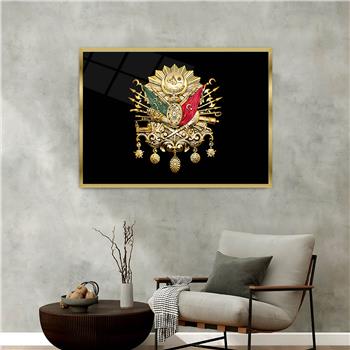 Aluminum-Framed National-Themed Tempered Glass Wall Art 018