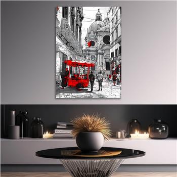 Dikey Sanat Temalı Cam Tablo 546