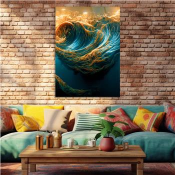 Dikey Sanat Temalı Cam Tablo 554