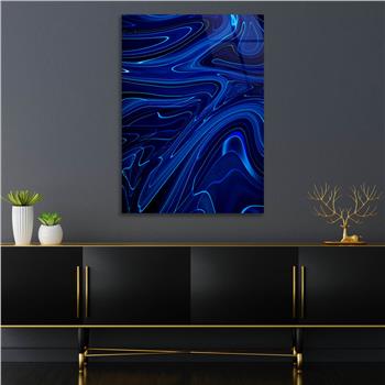 Dikey Sanat Temalı Cam Tablo 501