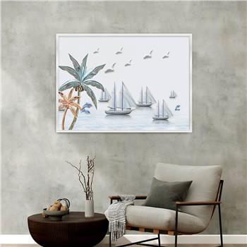 Aluminium Omlijste Kunst Thema Geharde Glasschilderij 038