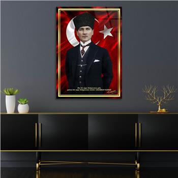 Dikey VatanTemalı Cam Tablo 291