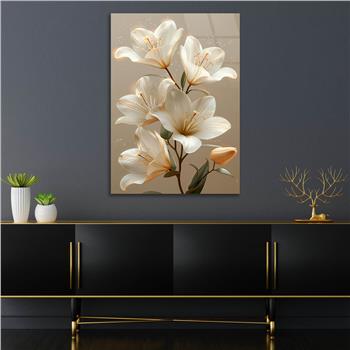 Dikey Sanat Temalı Cam Tablo 455