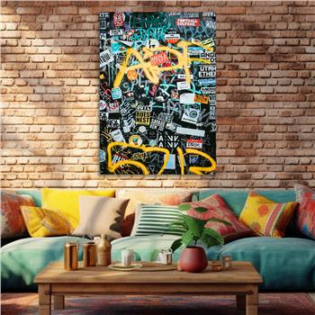 Dikey Sanat Temalı Cam Tablo 512