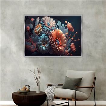 Aluminium Omlijste Natuur Thema Geharde Glasschilderij 036