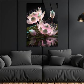 Dikey Sanat Temalı Cam Tablo 449