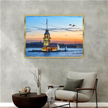 Aluminium Omlijste Natuur Thema Geharde Glasschilderij 092