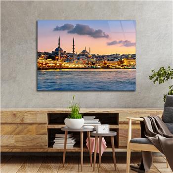 Yatay Dini Temalı Cam Tablo 150