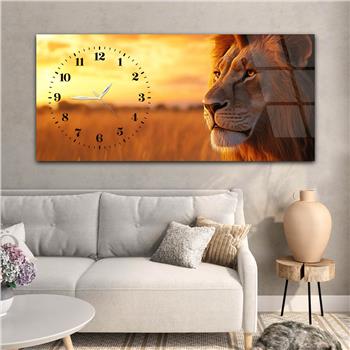 Yatay Saatli Yandan Sanat Temalı Cam Tablo 332