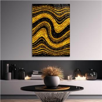 Dikey Sanat Temalı Cam Tablo 358