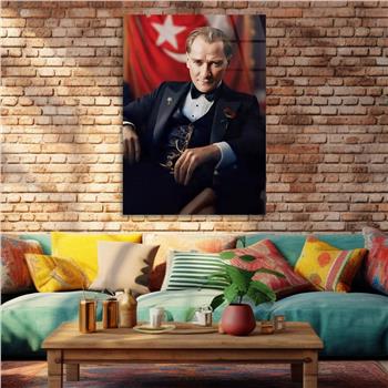 Dikey VatanTemalı Cam Tablo 205