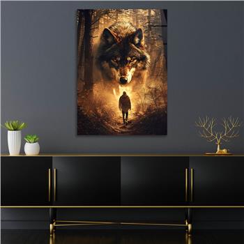 Dikey Doğa Temalı Cam Tablo 439