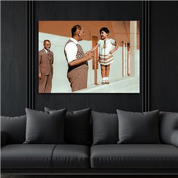 Yatay Vatan Temalı Cam Tablo 153