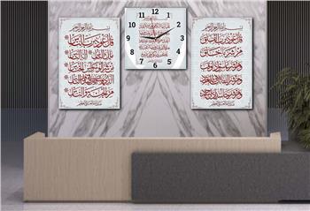 Ensemble de Tableaux et d’horloge 2 pièce sur le thème religieux