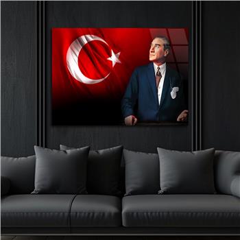 Yatay Vatan Temalı Cam Tablo 161
