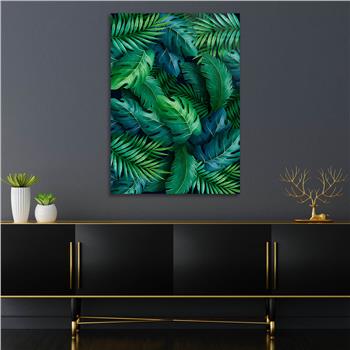 Dikey Sanat Temalı Cam Tablo 350