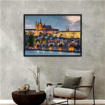 bedrucktes Glas mit Aluminiumrahmen und Natur Themen 