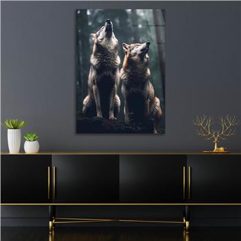 Dikey Doğa Temalı Cam Tablo 432