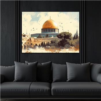 Yatay Dini Temalı Cam Tablo 189