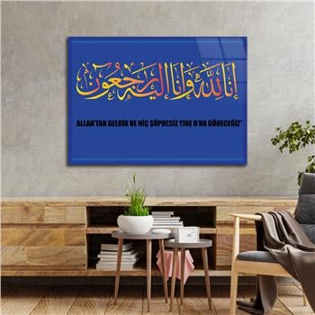 Religiöses Thema auf bedrucktem Glas