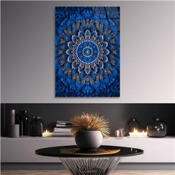 Dikey Sanat Temalı Cam Tablo 586