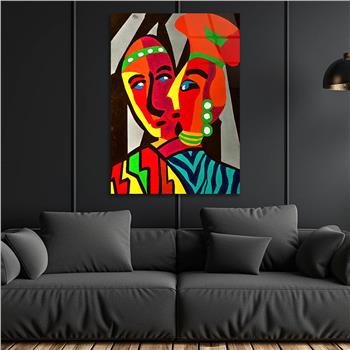 Dikey Sanat Temalı Cam Tablo 390