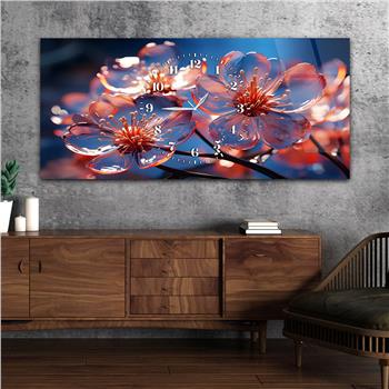 Yatay Saatli Ortadan Sanat Temalı Cam Tablo116