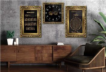 Ensemble de Tableaux et d’horloge 2 pièce sur le thème religieux