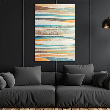 Dikey Sanat Temalı Cam Tablo 499