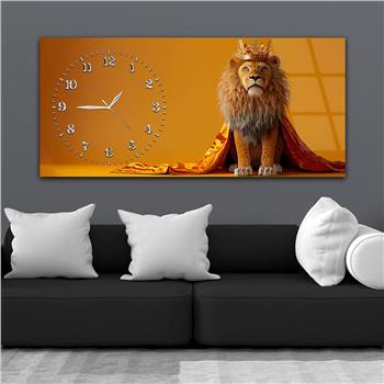 Yatay Saatli Yandan Sanat Temalı Cam Tablo 315