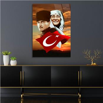 Dikey VatanTemalı Cam Tablo 281