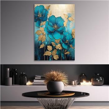 Dikey Sanat Temalı Cam Tablo 316